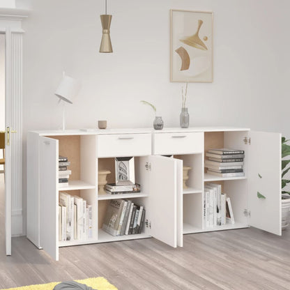 Dressoir Matthias - bewerkt hout - wit