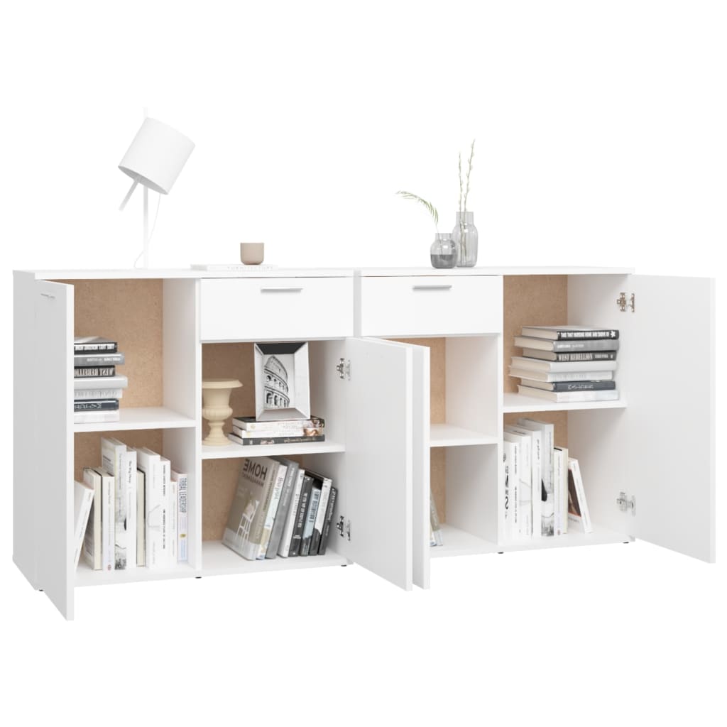 Dressoir Matthias - bewerkt hout - wit