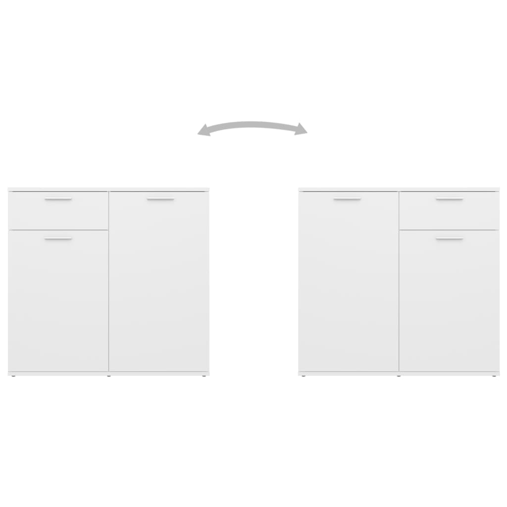 Dressoir Matthias - bewerkt hout - wit