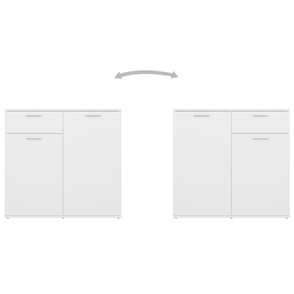 Dressoir Matthias - bewerkt hout - wit