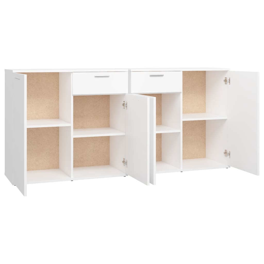 Dressoir Matthias - bewerkt hout - wit