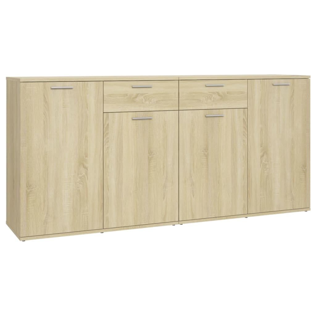 Dressoir Matthias - bewerkt hout - sonoma eiken