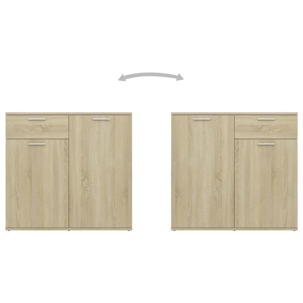 Dressoir Matthias - bewerkt hout - sonoma eiken