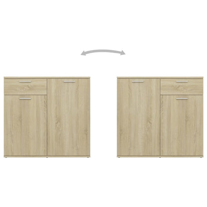 Dressoir Matthias - bewerkt hout - sonoma eiken