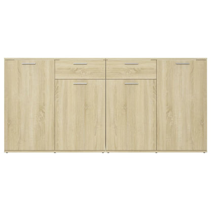 Dressoir Matthias - bewerkt hout - sonoma eiken
