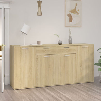 Dressoir Matthias - bewerkt hout - sonoma eiken