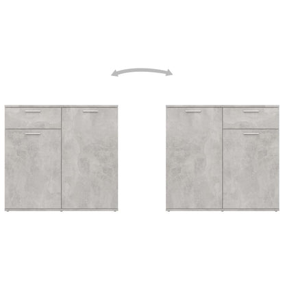 Dressoir Matthias - bewerkt hout - betongrijs