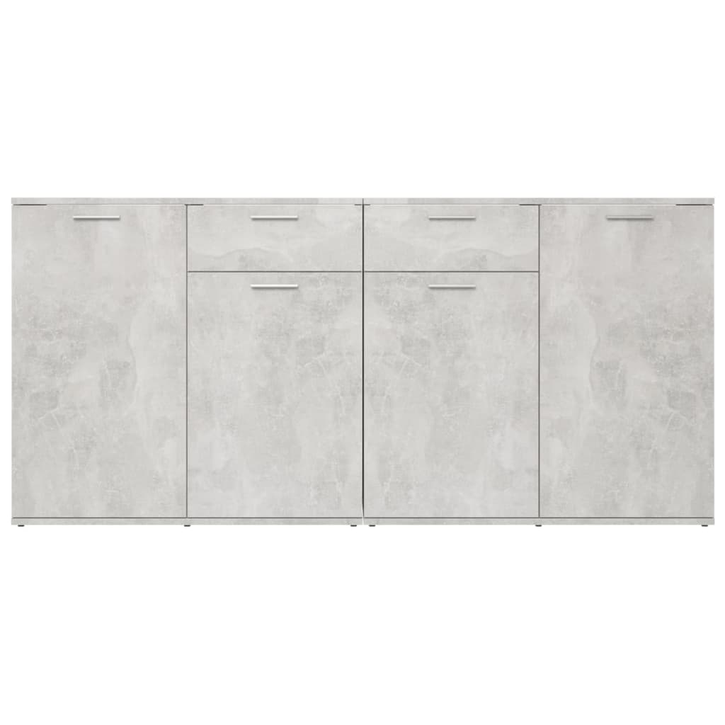 Dressoir Matthias - bewerkt hout - betongrijs