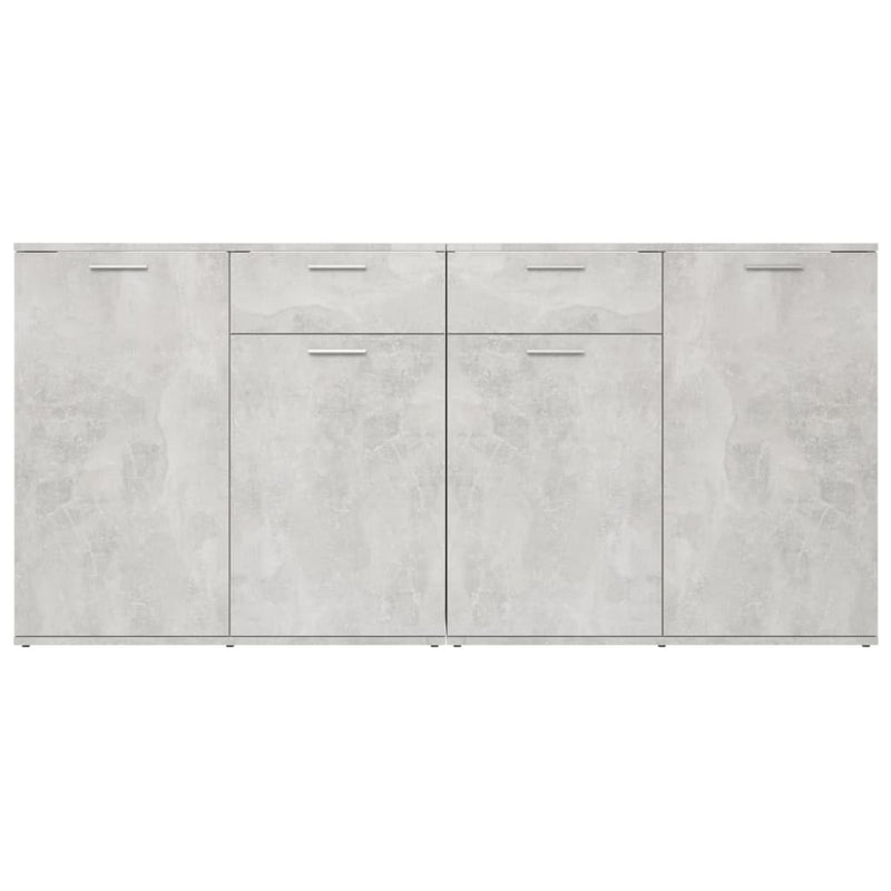 Dressoir Matthias - bewerkt hout - betongrijs