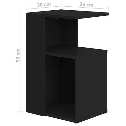 Bijzettafel Wesley - 36x30x56 cm - zwart