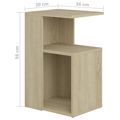 Bijzettafel Wesley - 36x30x56 cm - sonoma eiken