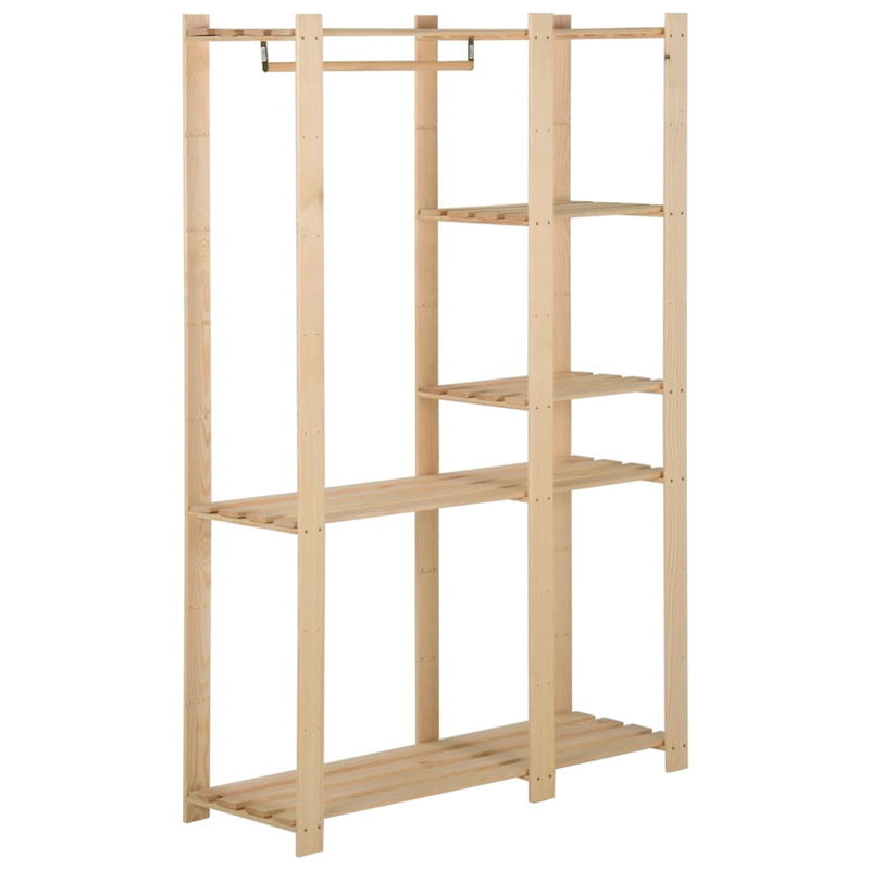 Kledingrek 110X38X170 Cm Massief Grenenhout – extra afbeelding