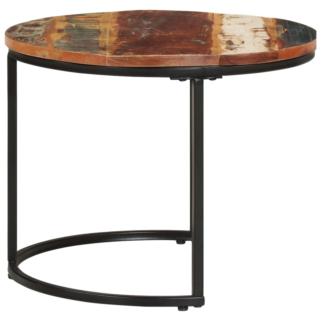 Salontafel Kees - 40x34 cm - 2-delig - massief gerecycled hout