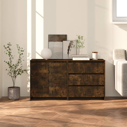 Dressoir Douwe - 2-delig - gerookt eiken