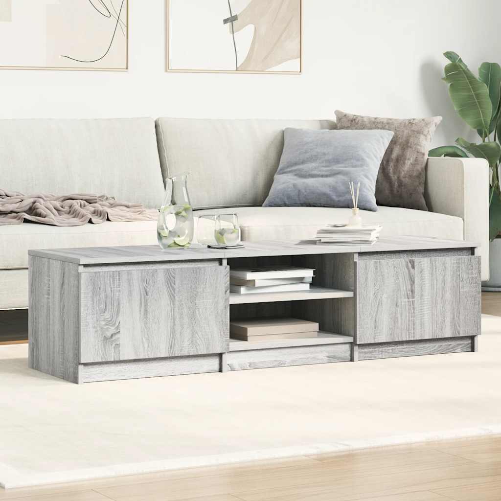 Tv-meubel Kyan - 140x40x35,5 cm - grijs sonoma