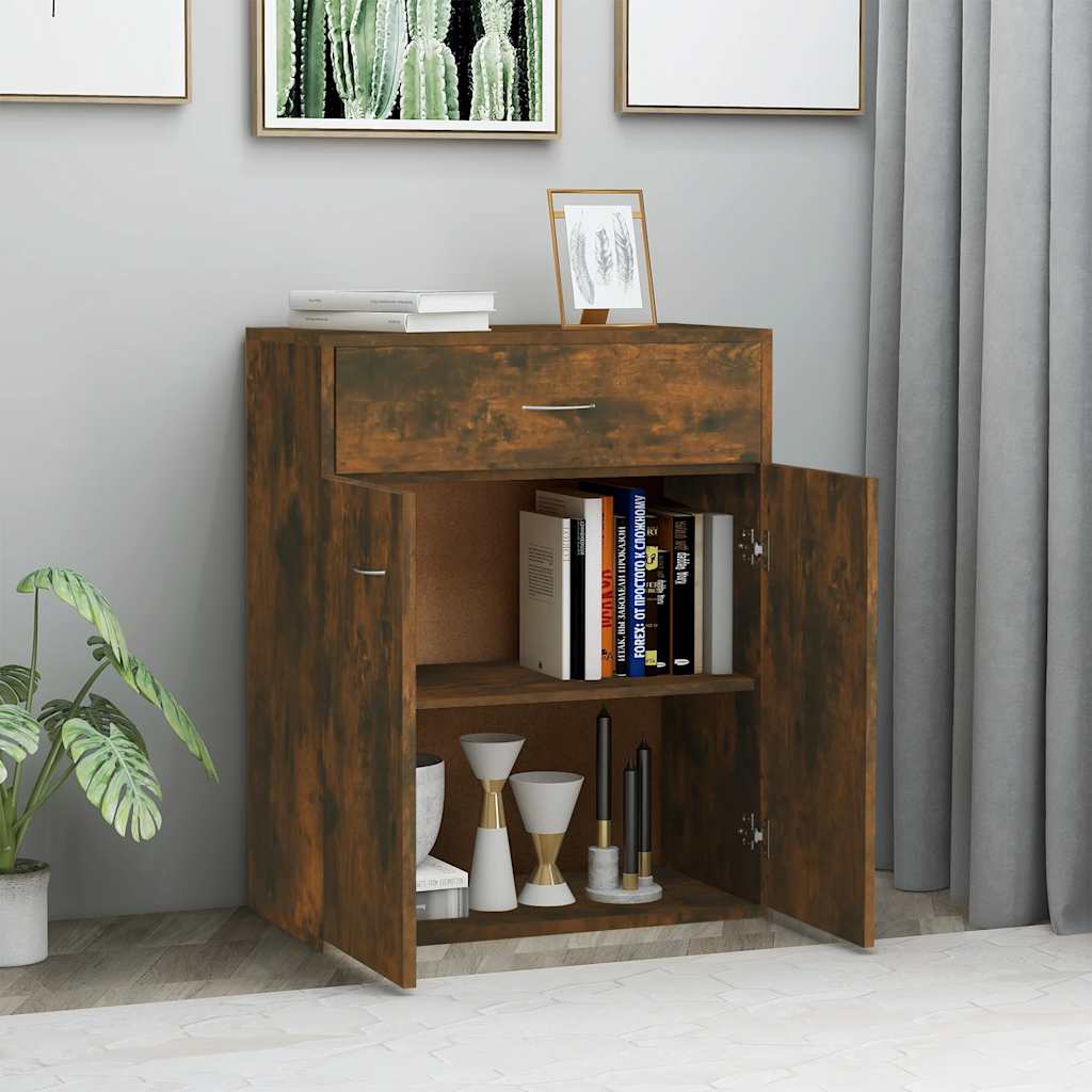Dressoir Laurent - bewerkt hout - gerookt eiken