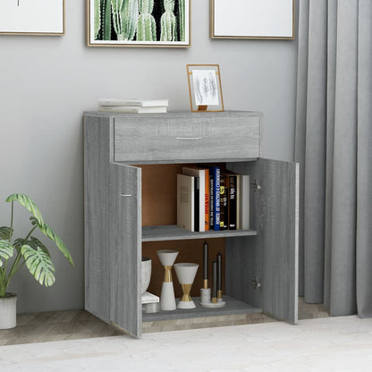 Dressoir Laurent - bewerkt hout - grijs sonoma