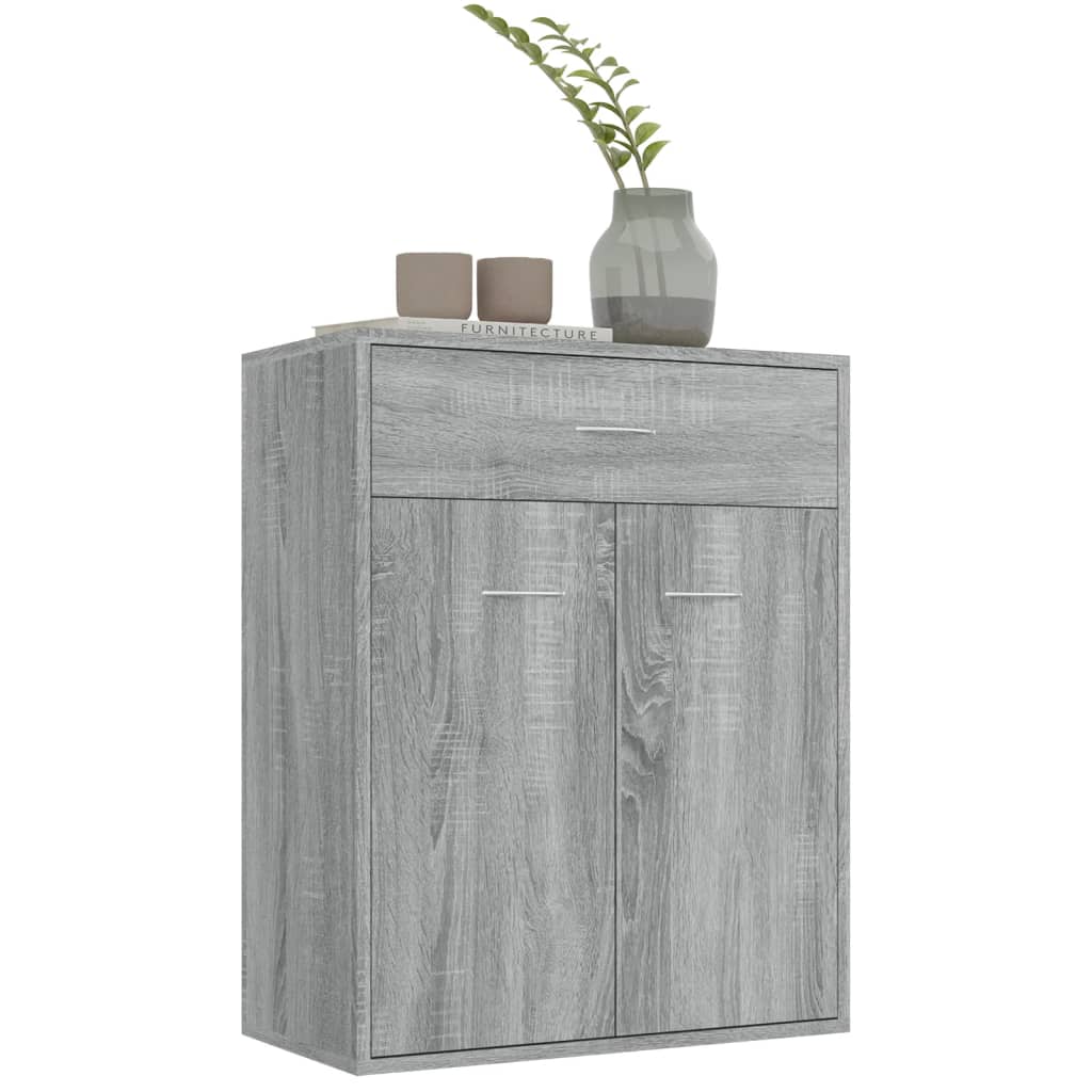 Dressoir Laurent - bewerkt hout - grijs sonoma