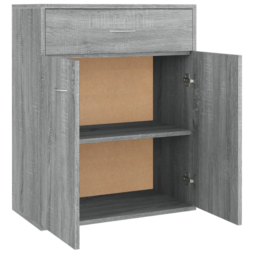 Dressoir Laurent - bewerkt hout - grijs sonoma
