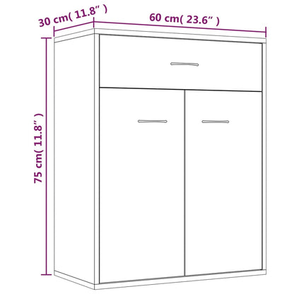 Dressoir Laurent - bewerkt hout - grijs sonoma