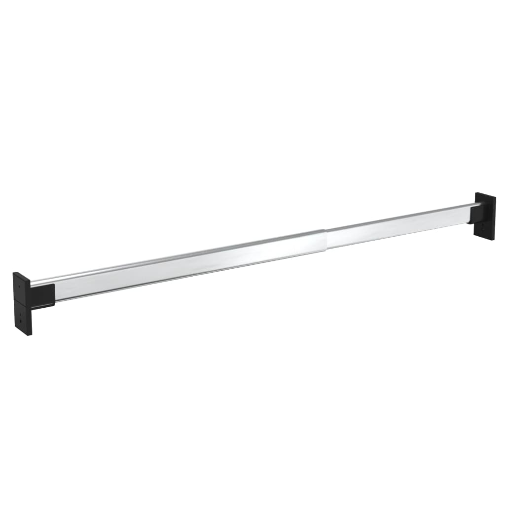 Kledingroedes 2 St Telescopisch 58-100 Cm Zilverkleurig