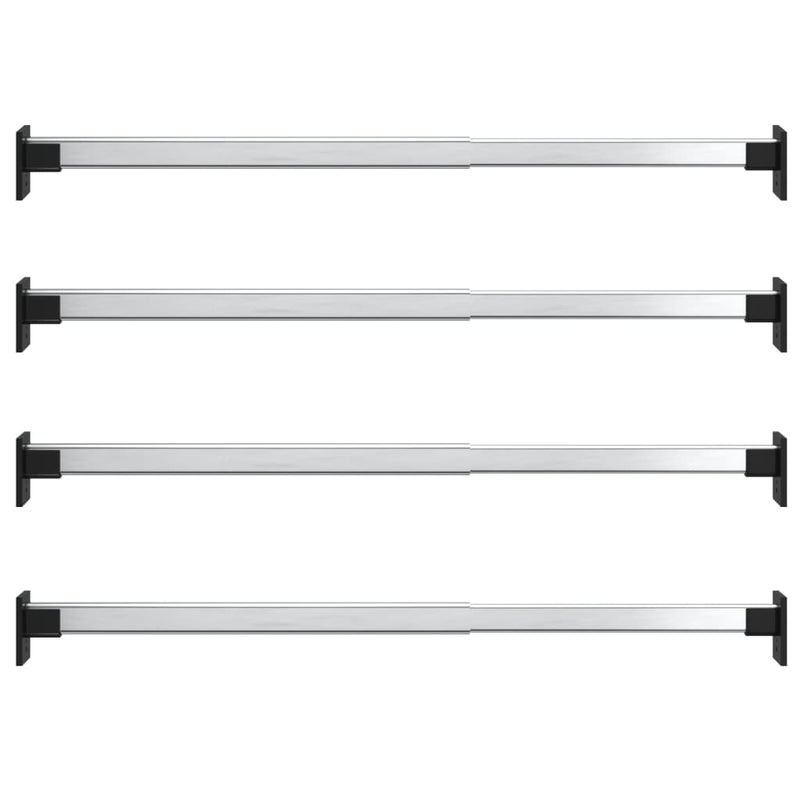 Kledingroedes 4 St Telescopisch 58-100 Cm Zilverkleurig – extra afbeelding