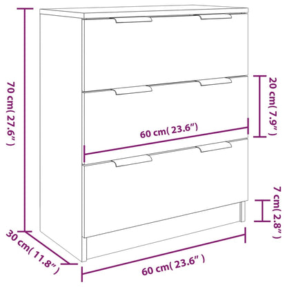 Dressoir Floris - 3-delig - sonoma eiken