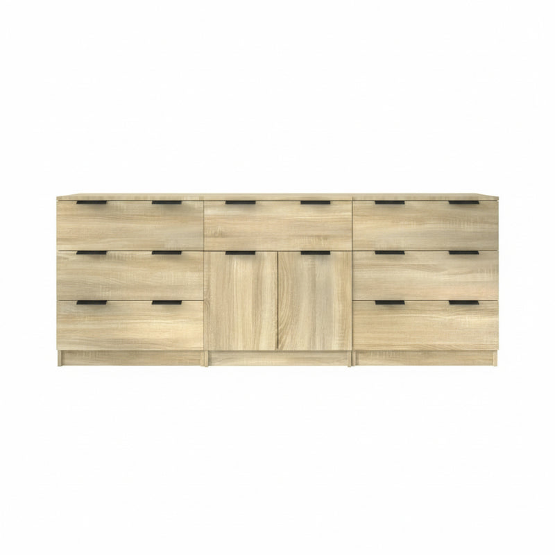 Dressoir Floris - 3-delig - sonoma eiken