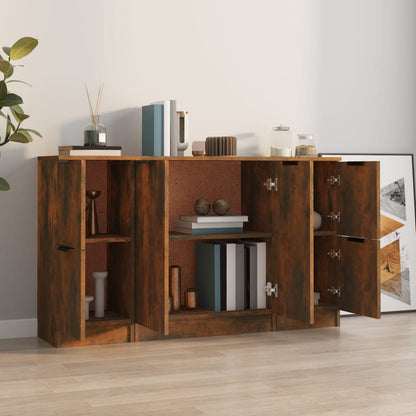 Dressoir Frederik - 3-delig - gerookt eiken