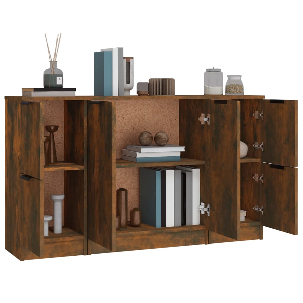 Dressoir Frederik - 3-delig - gerookt eiken