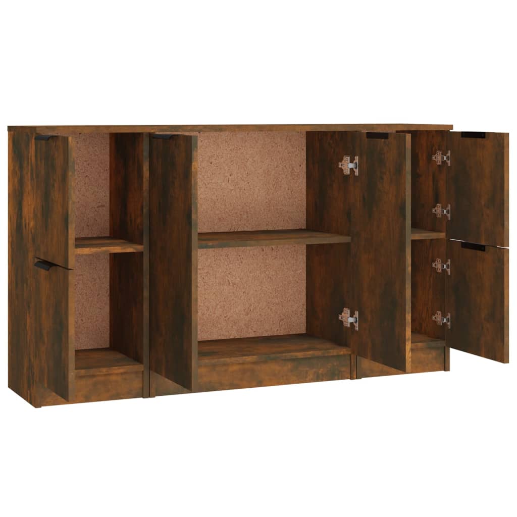 Dressoir Frederik - 3-delig - gerookt eiken