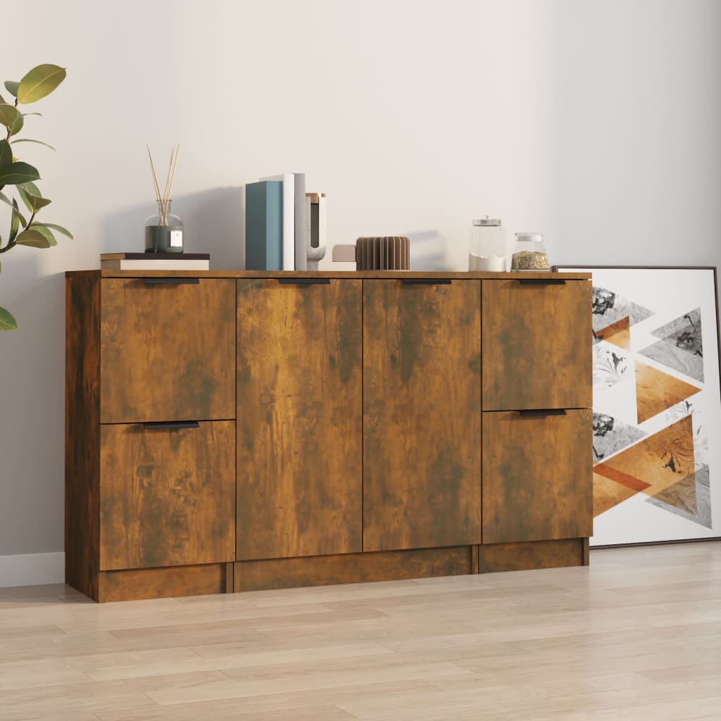 Dressoir Frederik - 3-delig - gerookt eiken