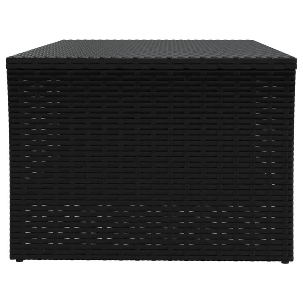 Salontafel Fienne - 100x50x40 cm - poly rattan - zwart