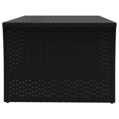 Salontafel Fienne - 100x50x40 cm - poly rattan - zwart