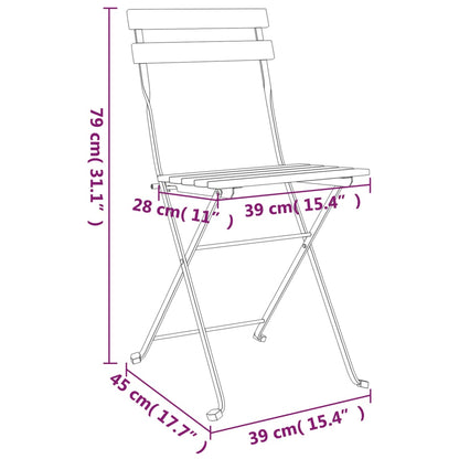 Tuinset Jip - 3-delig - inklapbaar - wit