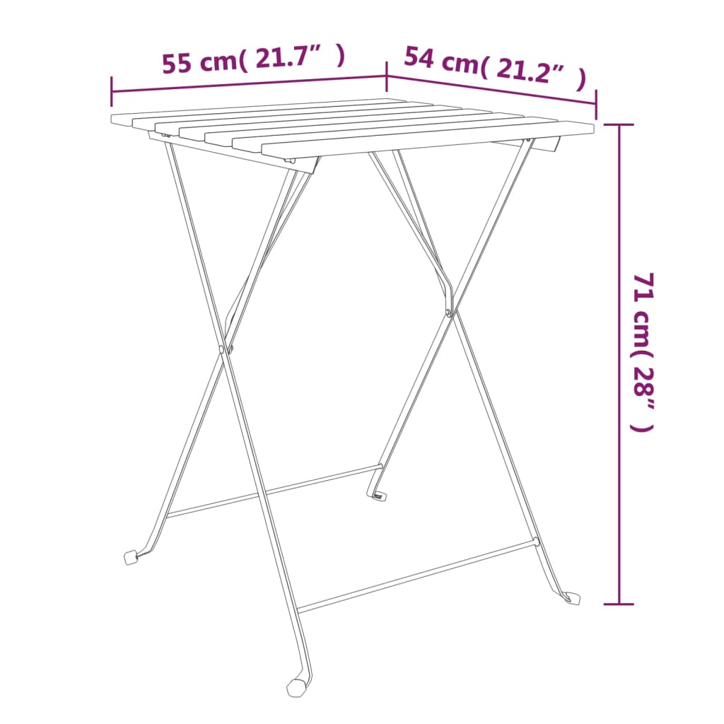 Tuinset Jip - 3-delig - inklapbaar - wit
