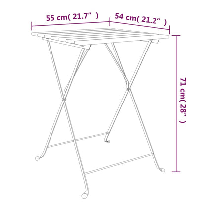 Tuinset Jip - 3-delig - inklapbaar - wit