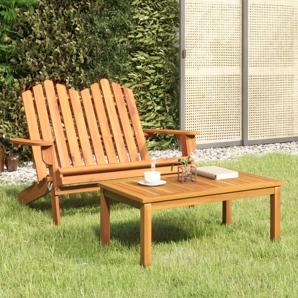 Tuinbank René - met salontafel - naturel