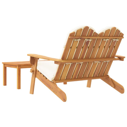 Tuinbank René - met salontafel - crèmewit