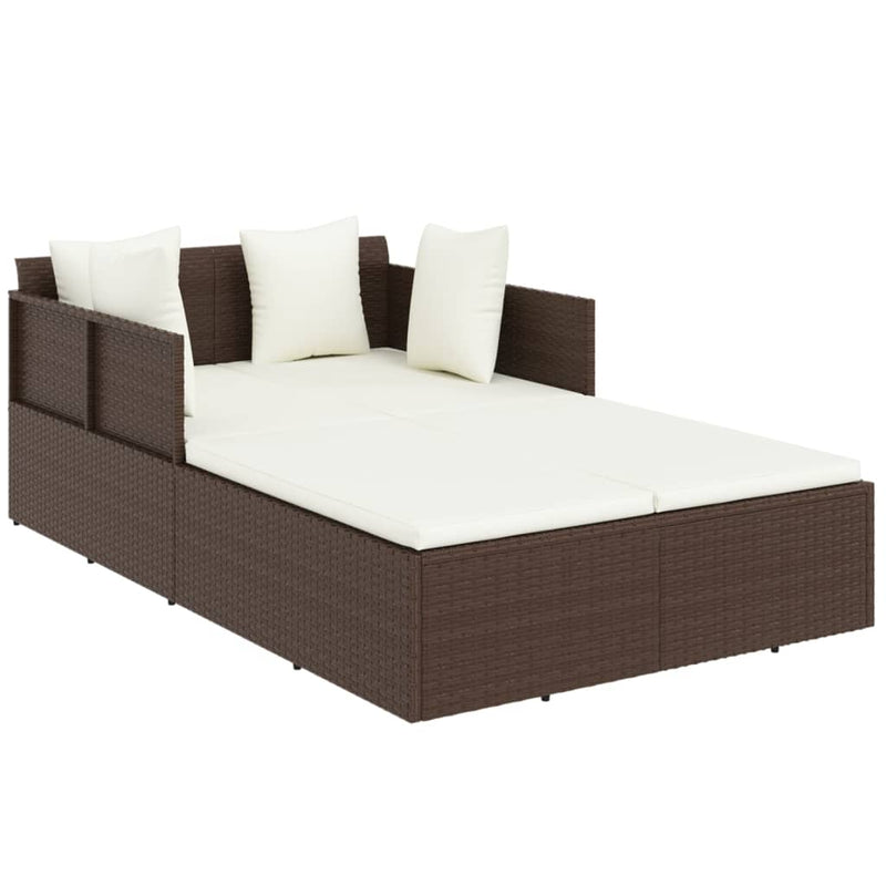 Ligbed Jelmer - 182x118x63 cm - met kussens - bruin – extra afbeelding