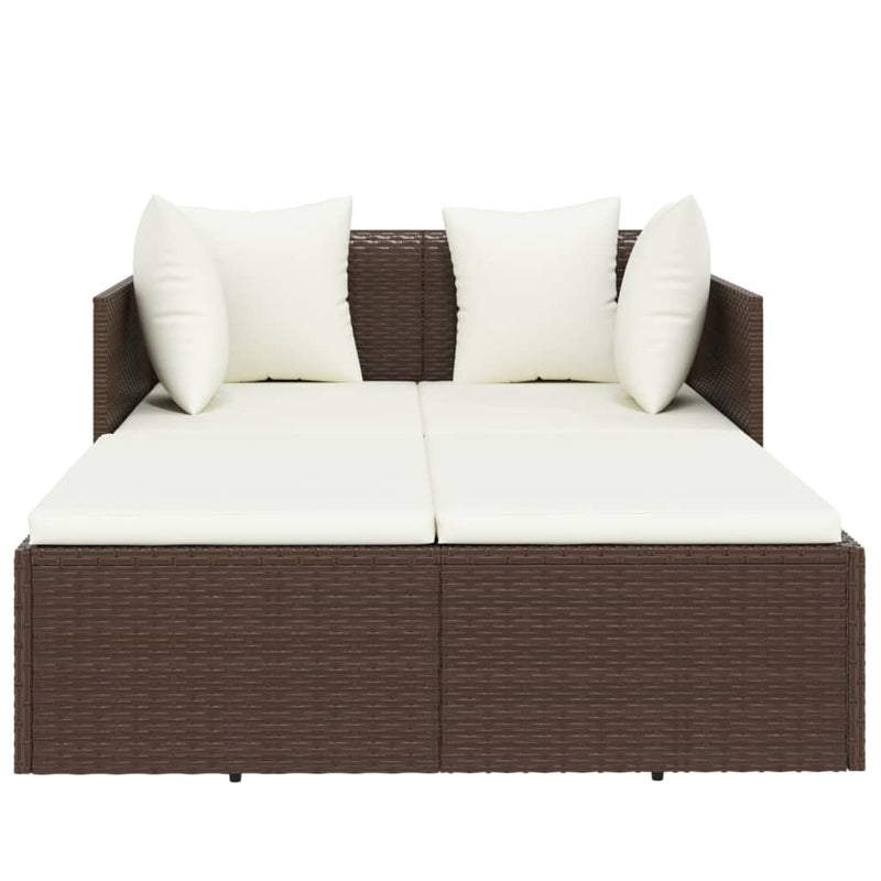 Ligbed Jelmer - 182x118x63 cm - met kussens - bruin