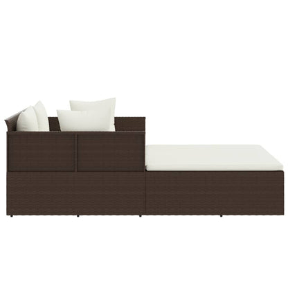 Ligbed Jelmer - 182x118x63 cm - met kussens - bruin