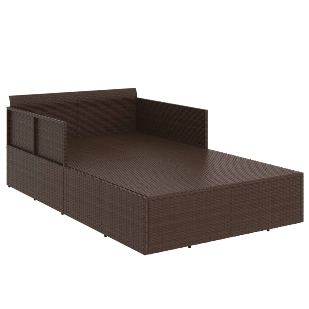 Ligbed Jelmer - 182x118x63 cm - met kussens - bruin