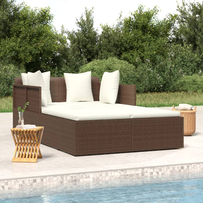Ligbed Jelmer - 182x118x63 cm - met kussens - bruin