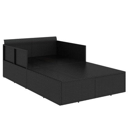 Ligbed Jelmer - 182x118x63 cm - met kussens - zwart
