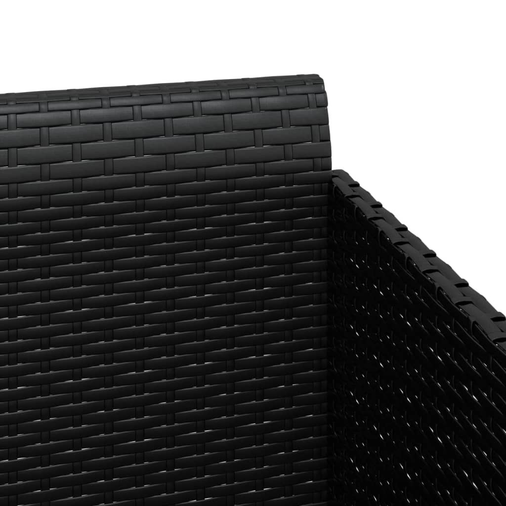 Ligbed Jelmer - 182x118x63 cm - met kussens - zwart
