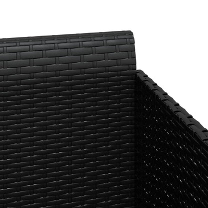 Ligbed Jelmer - 182x118x63 cm - met kussens - zwart