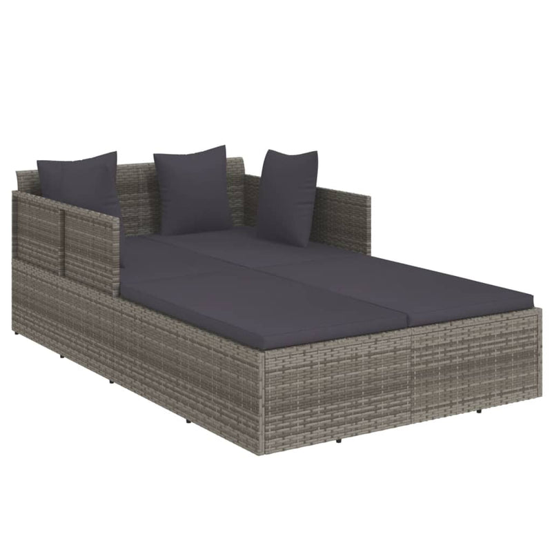 Ligbed Jelmer - 182x118x63 cm - met kussens - grijs – extra afbeelding
