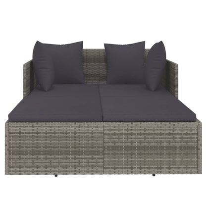 Ligbed Jelmer - 182x118x63 cm - met kussens - grijs