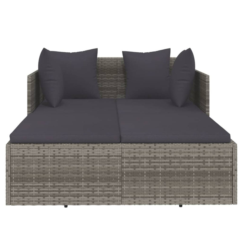 Ligbed Jelmer - 182x118x63 cm - met kussens - grijs